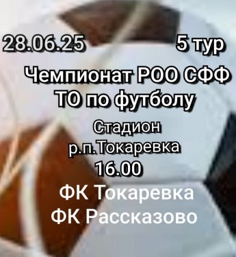 Афиша матча ФК "Токарёвка" - ФК "Рассказово"